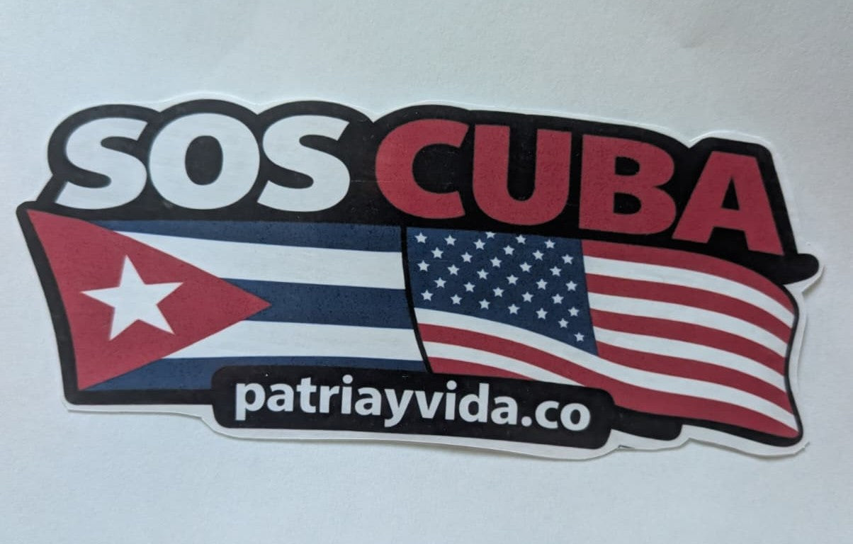 SOS CUBA Vinyl Sticker Car / Laptop / Window