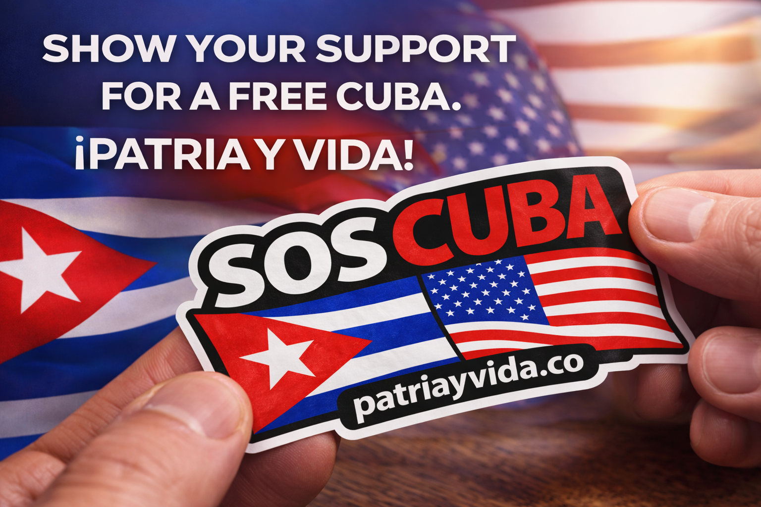 SOS CUBA Vinyl Sticker Car / Laptop / Window